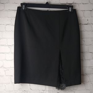 Avenue Montaigne Paris Black Skirt Lace detail 3